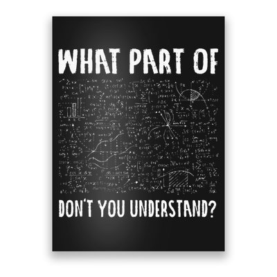 Mathematics Math Geek University Teacher Ironic Joke Poster