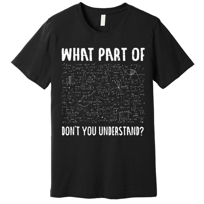 Mathematics Math Geek University Teacher Ironic Joke Premium T-Shirt