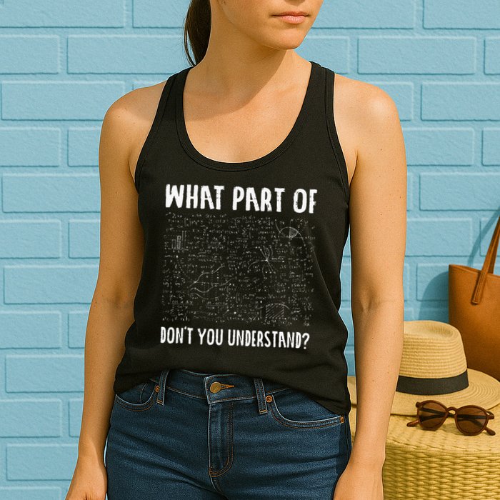 Mathematics Math Geek University Teacher Ironic Joke Womens Tank Top