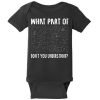 Mathematics Math Geek University Teacher Ironic Joke Baby Bodysuit