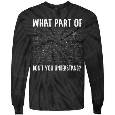 Mathematics Math Geek University Teacher Ironic Joke Tie-Dye Long Sleeve Shirt