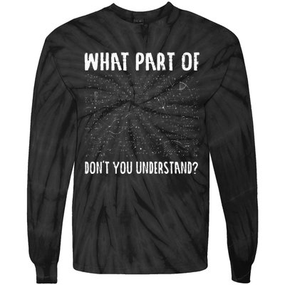 Mathematics Math Geek University Teacher Ironic Joke Tie-Dye Long Sleeve Shirt