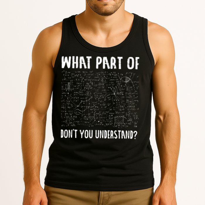 Mathematics Math Geek University Teacher Ironic Joke Tank Top