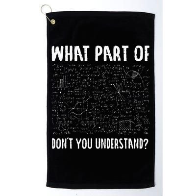 Mathematics Math Geek University Teacher Ironic Joke Golf Towel
