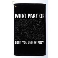 Mathematics Math Geek University Teacher Ironic Joke Golf Towel