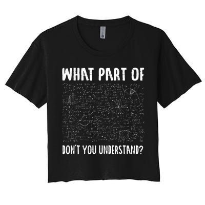 Mathematics Math Geek University Teacher Ironic Joke Crop Top