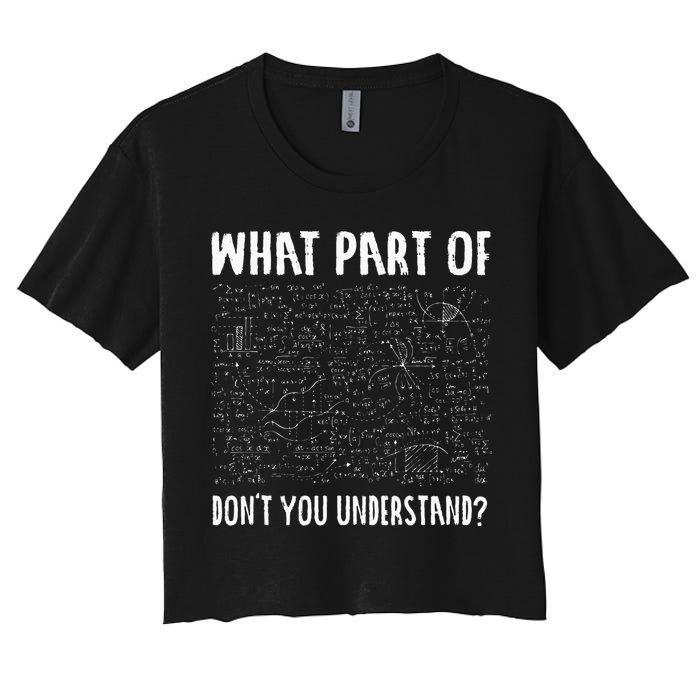 Mathematics Math Geek University Teacher Ironic Joke Crop Top