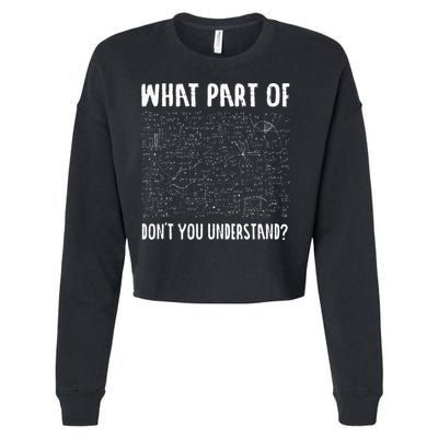 Mathematics Math Geek University Teacher Ironic Joke Cropped Pullover Crew