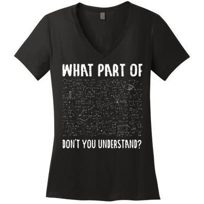 Mathematics Math Geek University Teacher Ironic Joke Women's V-Neck T-Shirt
