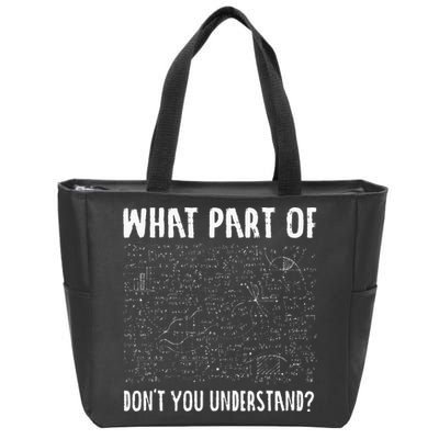 Mathematics Math Geek University Teacher Ironic Joke Zip Tote Bag