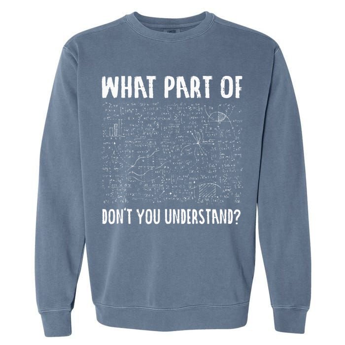 Mathematics Math Geek University Teacher Ironic Joke Garment-Dyed Sweatshirt