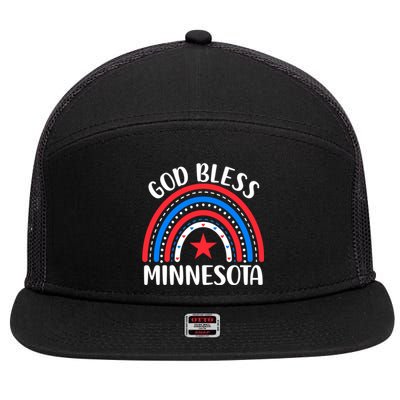 Minnesota Meaningful Gift I Love Minnesota Usa Cute Gift 7 Panel Mesh Trucker Snapback Hat