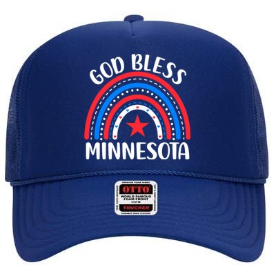 Minnesota Meaningful Gift I Love Minnesota Usa Cute Gift High Crown Mesh Back Trucker Hat