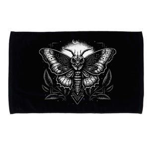 Moth Moon Geometry Heterocera Folkloric Wiccan Nature Goth Microfiber Hand Towel