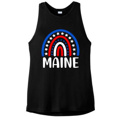 Maine Meaningful Gift I Love Maine Usa Meaningful Gift Ladies PosiCharge Tri-Blend Wicking Tank