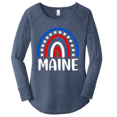 Maine Meaningful Gift I Love Maine Usa Meaningful Gift Women's Perfect Tri Tunic Long Sleeve Shirt