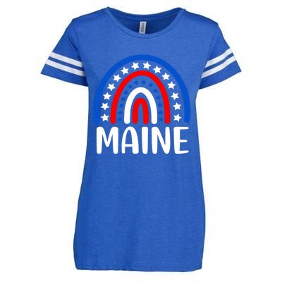 Maine Meaningful Gift I Love Maine Usa Meaningful Gift Enza Ladies Jersey Football T-Shirt