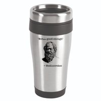 Memes Meh Good Enough Funny Mediocrates Sarcastic Philosophy Meme Mediocrates 16oz Travel Tumbler