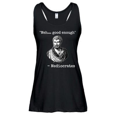 Memes Meh Good Enough Funny Meh Good Enough Mediocrates Demotivational Quote Ladies Essential Flowy Tank