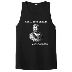 Memes Meh Good Enough Funny Meh Good Enough Mediocrates Demotivational Quote PosiCharge Competitor Tank