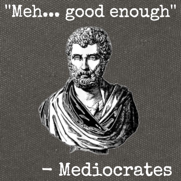 Memes Meh Good Enough Funny Meh Good Enough Mediocrates Demotivational Quote Cotton Canvas Backpack