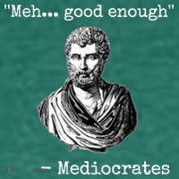 Memes Meh Good Enough Funny Meh Good Enough Mediocrates Demotivational Quote Pom Pom 12in Knit Beanie