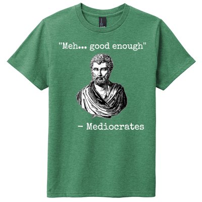 Memes Meh Good Enough Funny Meh Good Enough Mediocrates Demotivational Quote Kids T-Shirt