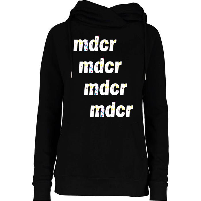 Mdcr MDCR Guardiola Splatter Pep Womens Funnel Neck Pullover Hood