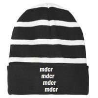 Mdcr MDCR Guardiola Splatter Pep Striped Beanie with Solid Band