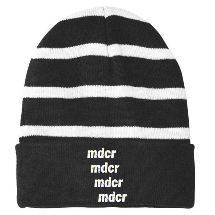 Mdcr MDCR Guardiola Splatter Pep Striped Beanie with Solid Band