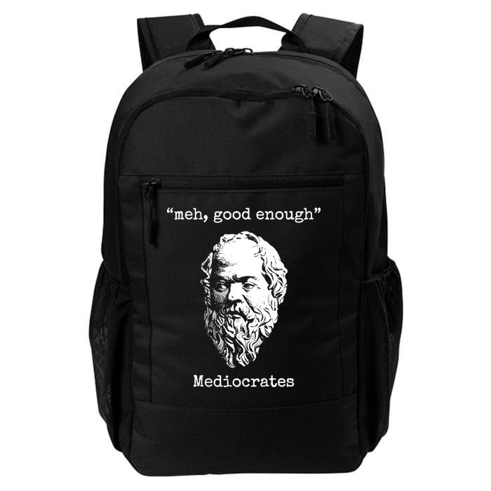 Memes Meh Good Enough Funny Meh Good Enough Mediocrates Demotivational Quote Backpack