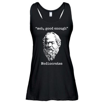 Memes Meh Good Enough Funny Meh Good Enough Mediocrates Demotivational Quote Ladies Essential Flowy Tank