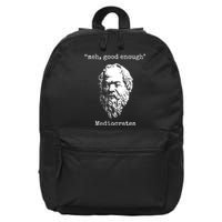 Memes Meh Good Enough Funny Meh Good Enough Mediocrates Demotivational Quote 16 in Basic Backpack