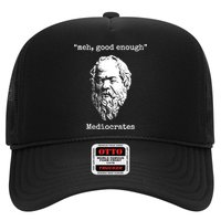 Memes Meh Good Enough Funny Meh Good Enough Mediocrates Demotivational Quote Hat