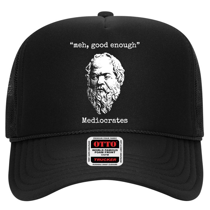 Memes Meh Good Enough Funny Meh Good Enough Mediocrates Demotivational Quote Hat