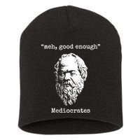 Memes Meh Good Enough Funny Meh Good Enough Mediocrates Demotivational Quote Short Acrylic Beanie