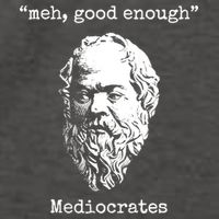 Memes Meh Good Enough Funny Meh Good Enough Mediocrates Demotivational Quote Vector Backpack