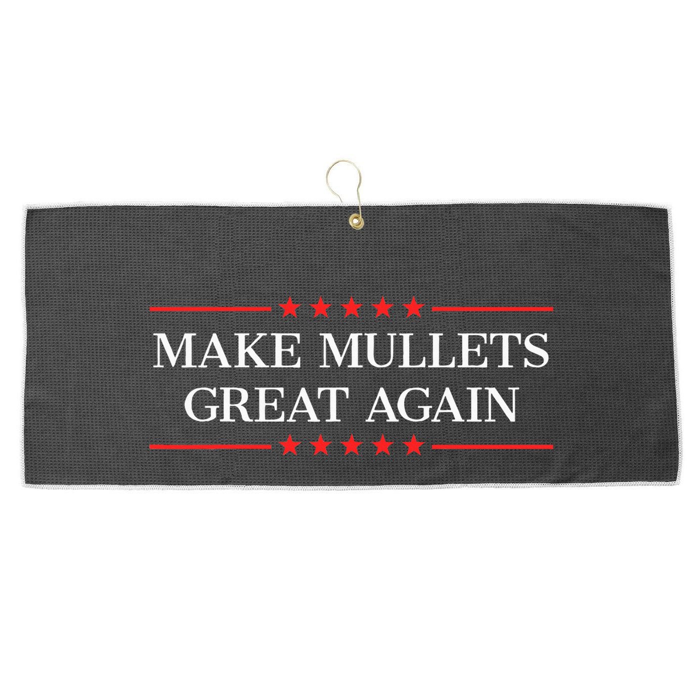 Make Mullets Great Again Large Microfiber Waffle Golf Towel