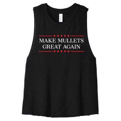 Make Mullets Great Again Women's Racerback Cropped Tank