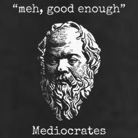 Mediocrates Meh Good Enough Lazy Logic Sloth Wisdom 7 Panel Mesh Trucker Snapback Hat