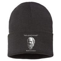 Mediocrates Meh Good Enough Lazy Logic Sloth Wisdom Sustainable Knit Beanie