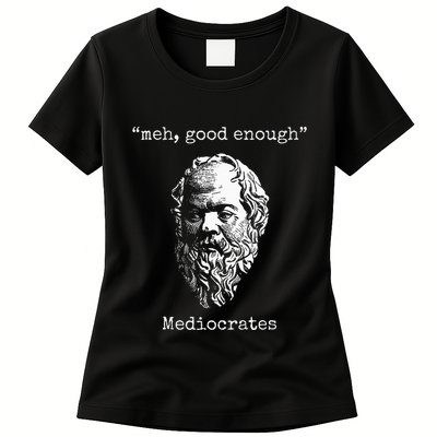 Mediocrates Meh Good Enough Lazy Logic Sloth Wisdom Women's T-Shirt