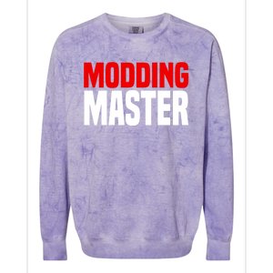 Modding Master Gift Joke Video Gaming Modding Game Mods Gift Colorblast Crewneck Sweatshirt