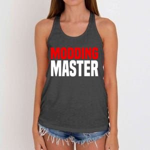 Modding Master Gift Joke Video Gaming Modding Game Mods Gift Women's Knotted Racerback Tank