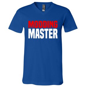 Modding Master Gift Joke Video Gaming Modding Game Mods Gift V-Neck T-Shirt