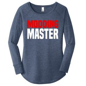 Modding Master Gift Joke Video Gaming Modding Game Mods Gift Women's Perfect Tri Tunic Long Sleeve Shirt