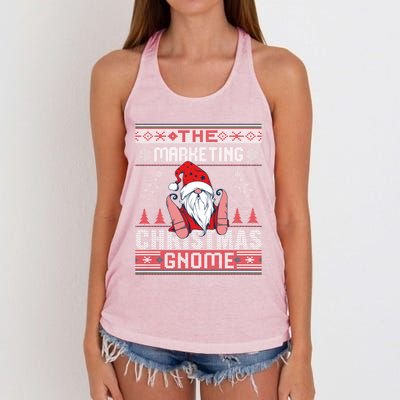 Marketing Matching Group Christmas Gnome Ugly Great Gift Women's Knotted Racerback Tank