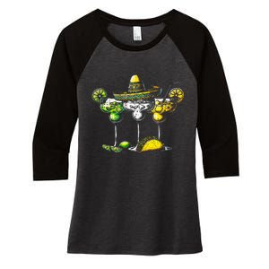 Mexican Margarita Glasses Cinco De Drinko Women Drinking Women's Tri-Blend 3/4-Sleeve Raglan Shirt