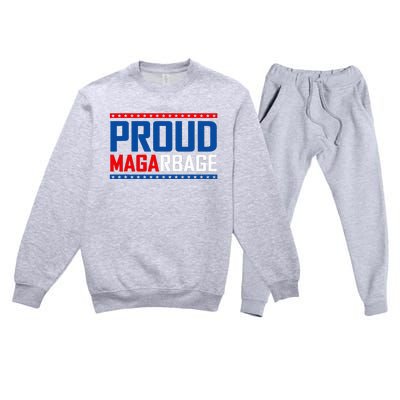 Mgga Make Garbage Great Again Trump Supporters 2024 Premium Crewneck Sweatsuit Set