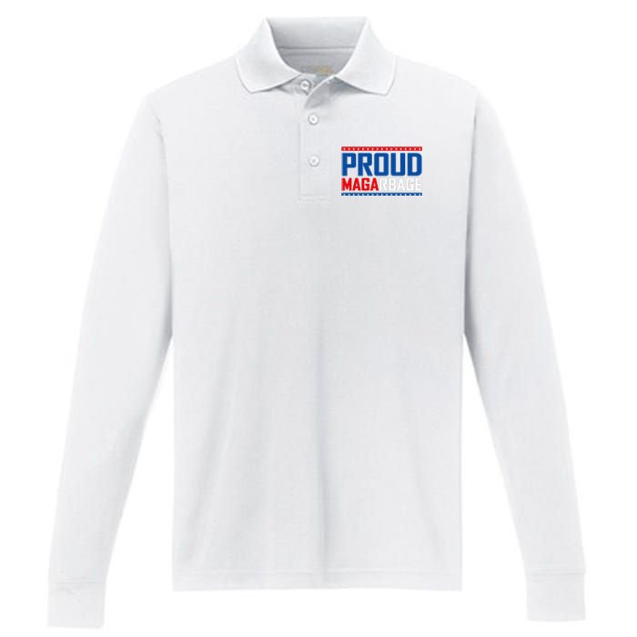 Mgga Make Garbage Great Again Trump Supporters 2024 Performance Long Sleeve Polo